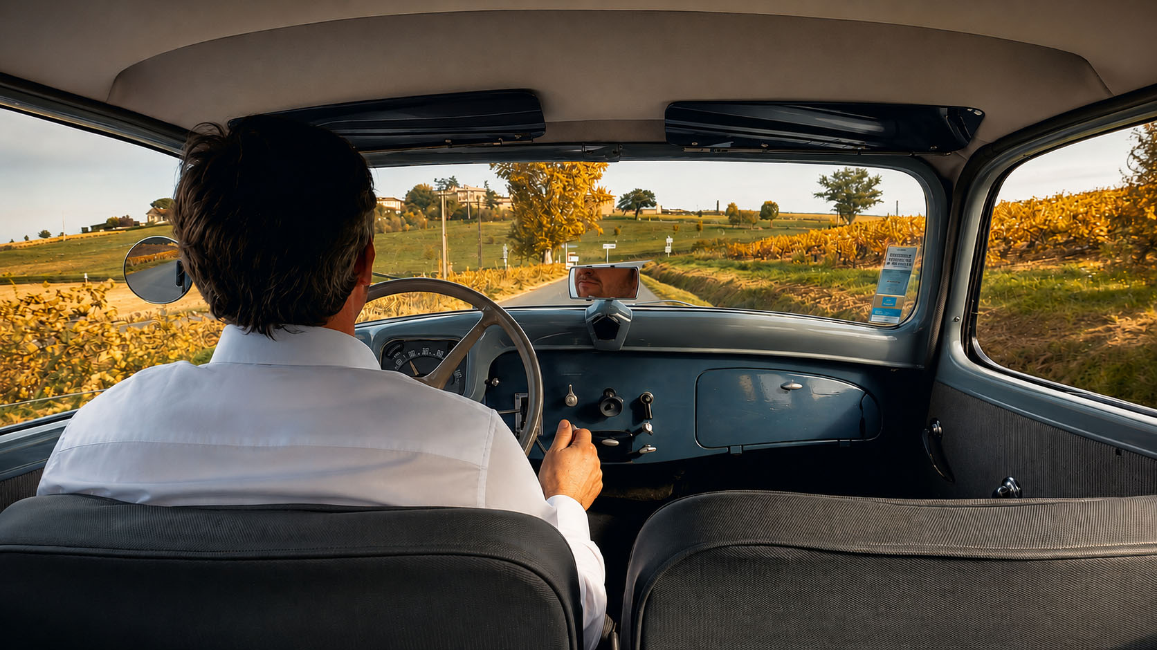 Conduite d’une voiture de collection pendant une escapade Esprit Légende